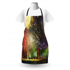 Mysterious Trees Birds Apron