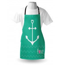 Anchor Heart Shapes Apron