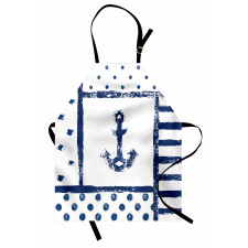 Grunge Boat Navy Theme Apron