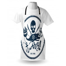 Nautical Pirate Skull Apron