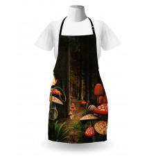 Mushrooms Dark Forest Apron