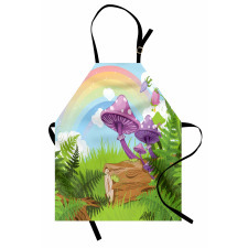 Wood Grass Fungus Art Apron