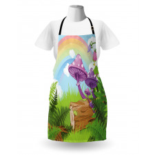 Wood Grass Fungus Art Apron