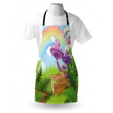 Wood Grass Fungus Art Apron