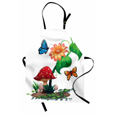 Flowering Plant Butterfly Apron