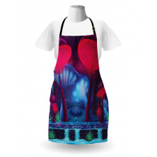 Mushrooms Vibrant Colors Apron