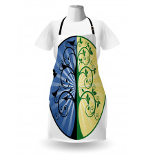 Ying Yang Tree Asian Apron