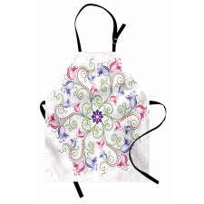 Round Flower Frame Apron