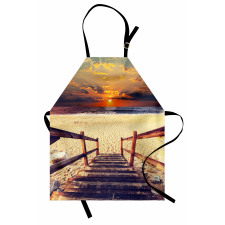 Romantic Sunset Skyline Apron