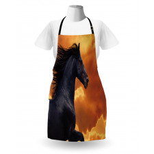 Galloping Friesian Horse Apron