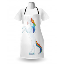 Reared up Horse Rainbow Mane Apron