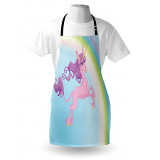 Unicorn and Pastel Rainbow Apron