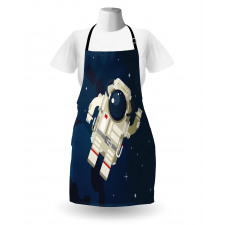 Man Exploring and Waving Apron