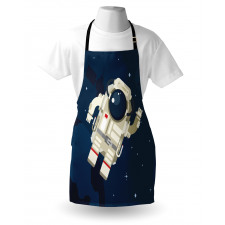 Man Exploring and Waving Apron