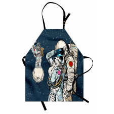 Romantic Couple in Space Apron