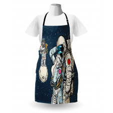 Romantic Couple in Space Apron