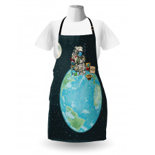 Spaceman Asking for Help Apron