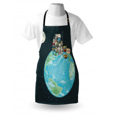 Spaceman Asking for Help Apron