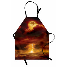 Storm Full Moon Beams Apron