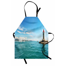 Deniz Mutfak Önlüğü Yelkenli Deniz Feneri