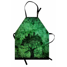 Yaratıcı Mutfak Önlüğü Soyut Tasarım Ağaç Desenli