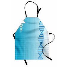 Eğitici Mutfak Önlüğü Dna Modeli ve Tıp Sembolü İlüstrasyonu