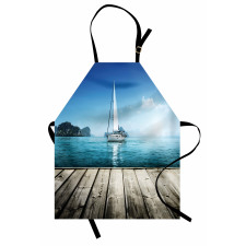 Yacht and Wooden Deck Apron