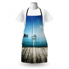 Yacht and Wooden Deck Apron