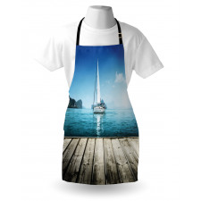 Yacht and Wooden Deck Apron