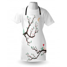 Retro Birds on Tree Branch Apron