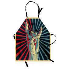 Rock 'n' Roll Hand Sign Apron