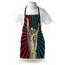 Rock 'n' Roll Hand Sign Apron