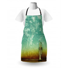 Old Worn Trumpet Grungy Apron