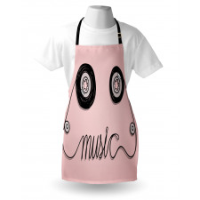 Music Cassette Tape Art Apron