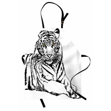 Sketch of Tiger African Apron