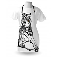 Sketch of Tiger African Apron