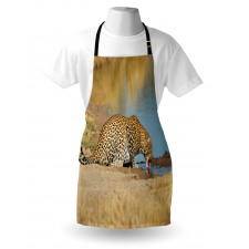 Leopard in Safari Apron