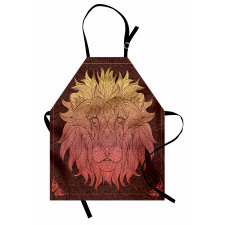 Lion Floral Ornate Art Apron