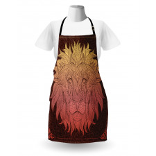 Lion Floral Ornate Art Apron