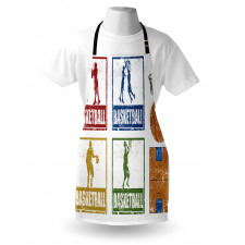 Grunge Basketball Sport Apron