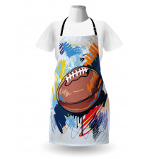 Rugby Ball Doodle Art Apron