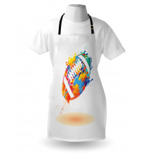 Rugby Ball Splash Effect Apron