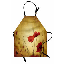 Poppy Flowers Bohemian Apron