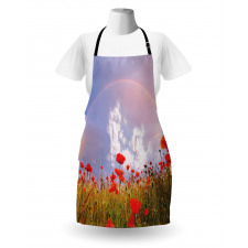 Poppy Flowers on Meadow Apron