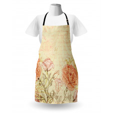 Grunge Retro Flowers Apron