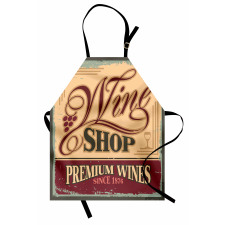Old Wine Shop Sign Apron