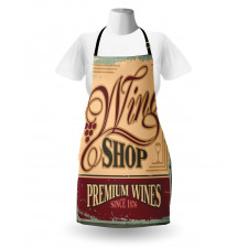 Old Wine Shop Sign Apron