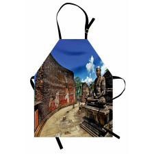 Asian Lotus Theme Building Apron