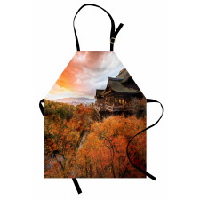 Japanese Building in Fall Apron