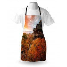 Japanese Building in Fall Apron